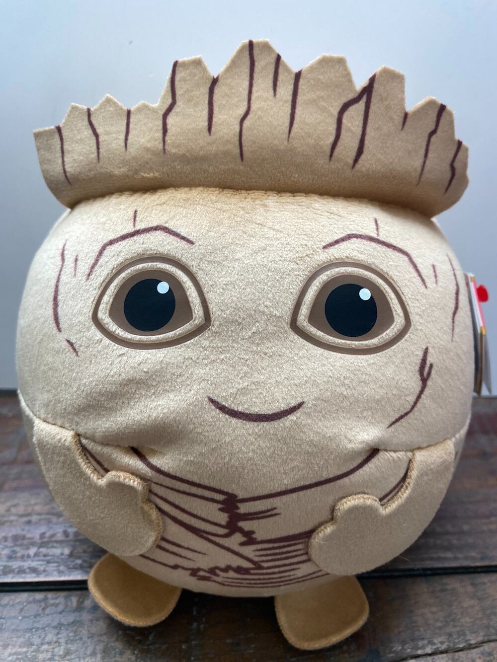 Ty Puffies Marvel Groot Plush Ball Weighted Stuffed Animal 4" New With Tags